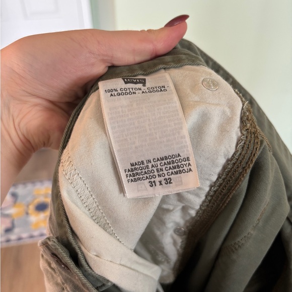Levi’s Workwear Olive Trousers Straight Leg - Picture 5 of 5